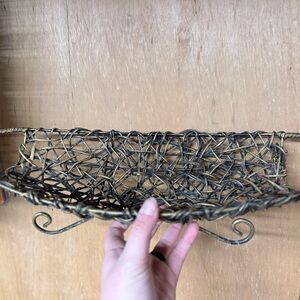 Woven Wicker-like Black and gold basket